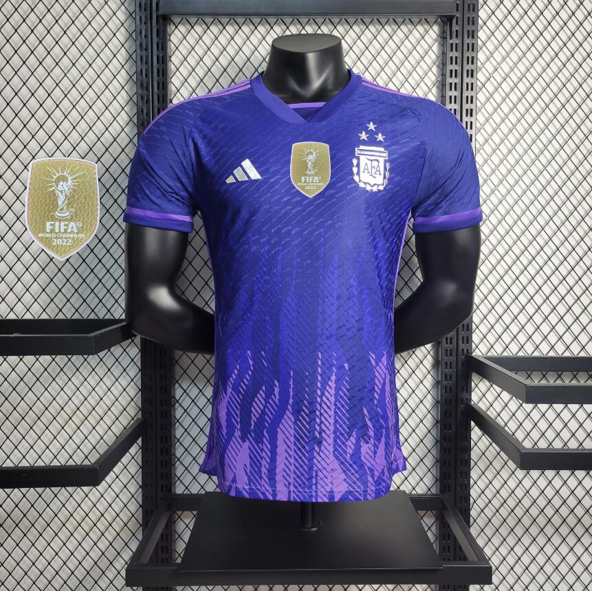 Camiseta Versión Jugador Argentina Visita Qatar 2022