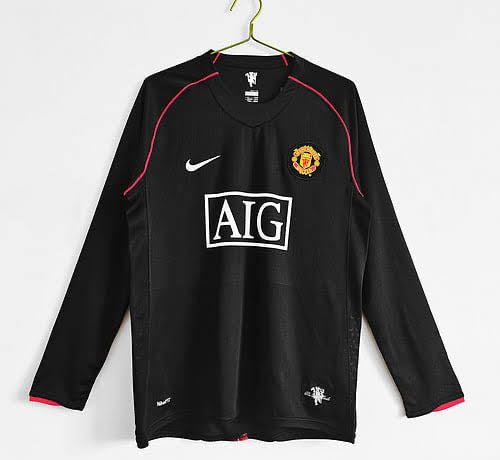 STOCK Camiseta Versión Jugador Manchester United Black Kit 2008 Ronaldo #7