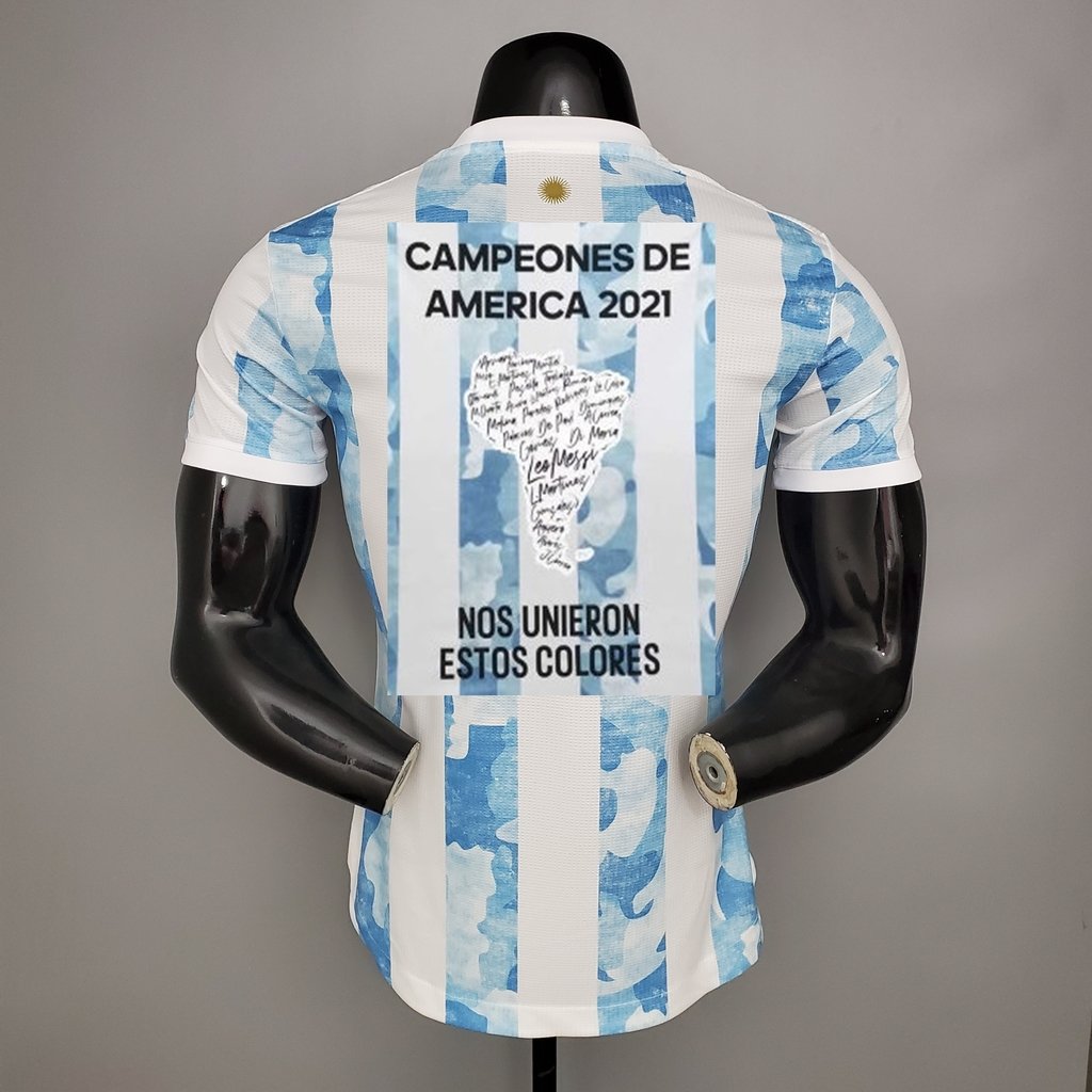 Camiseta Versión Jugador Argentina Campeones 2021