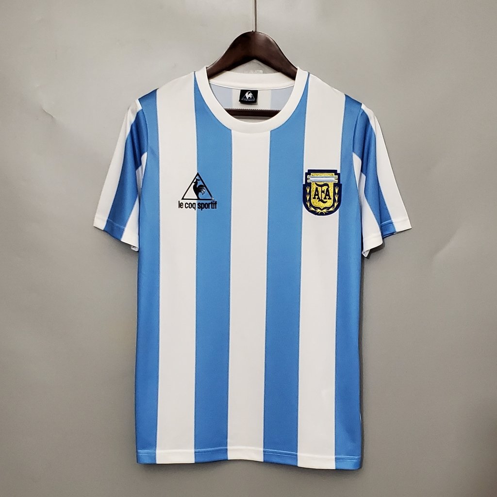 Camiseta Versión Fan Argentina Local Mundial 1986