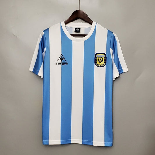 Camiseta Versión Fan Argentina Local Mundial 1986