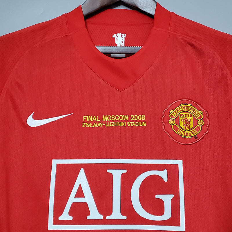 Camiseta Versión Jugador Manchester United Final Roma 2008