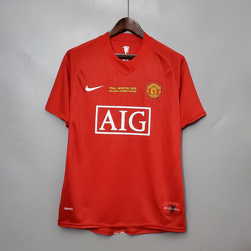 Camiseta Versión Jugador Manchester United Final Roma 2008