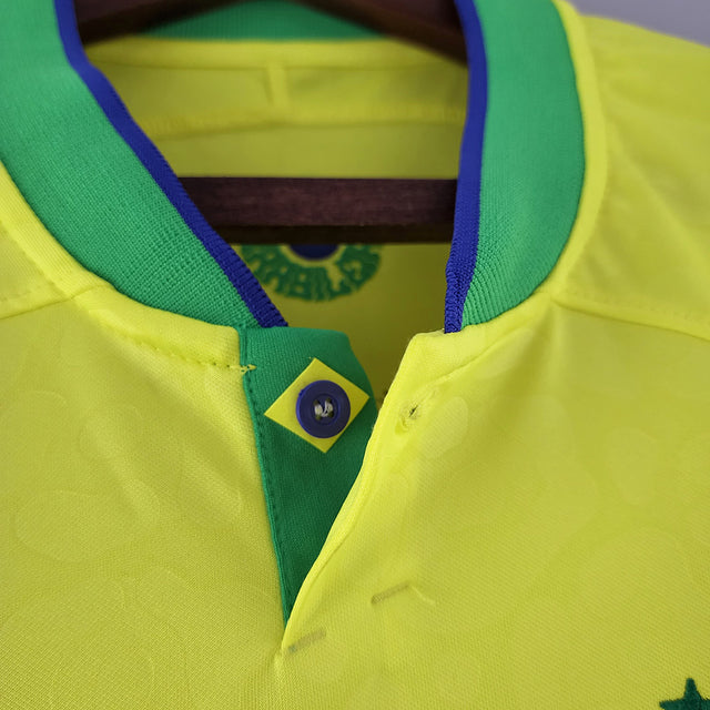 Camiseta Versión Fan Brasil Local Qatar 2022