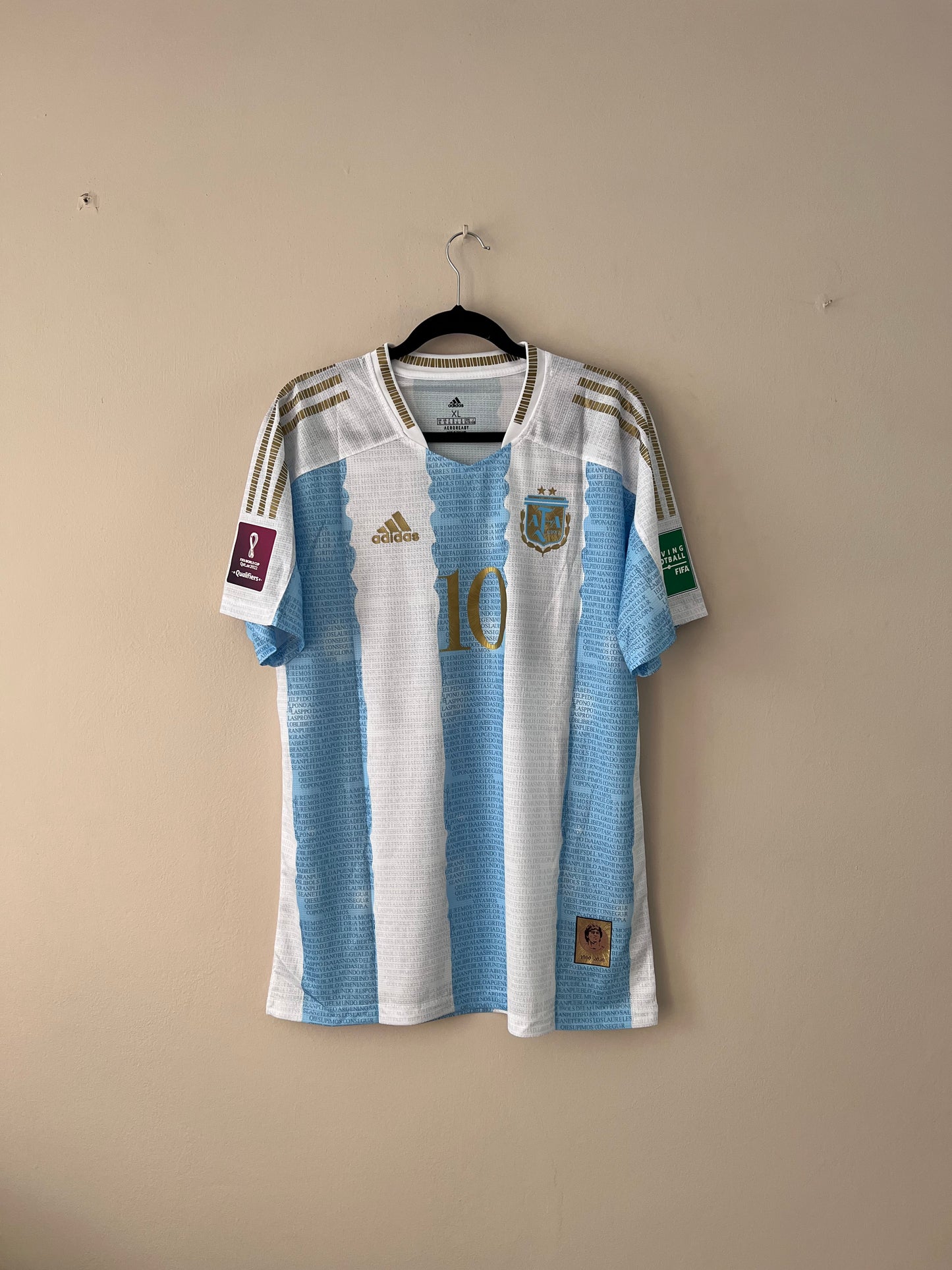 Camiseta Versión Jugador Argentina Conmemorativa MARADONA #10